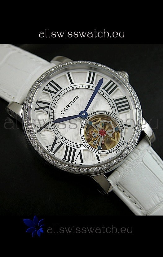 IMG_9086 Cartier Ronde de Tourbillon Diamond in White Strap 3