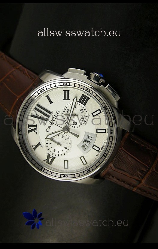 IMG_9086 Calibre De Cartier Chronograph in Steel 3