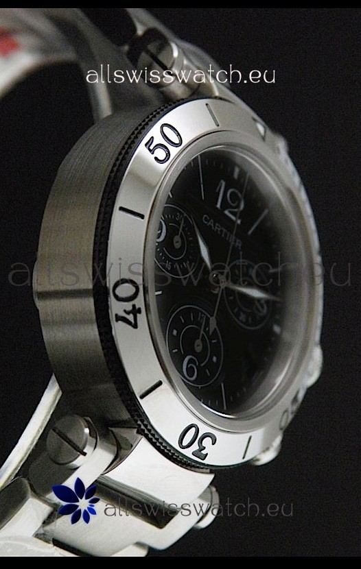 Cartier Pasha De Seatimer Quartz in Black Dial 3