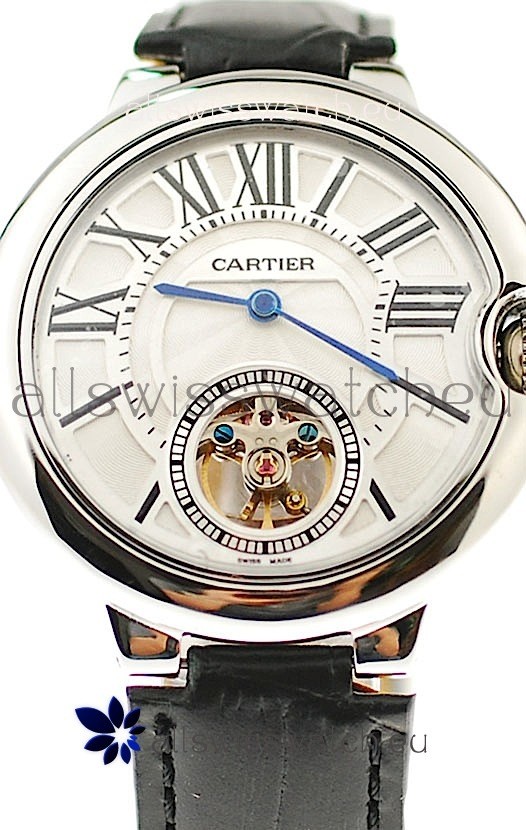 IMG_9086 Ballon Bleu De Cartier flying Tourbillon Steel in White Dial 3