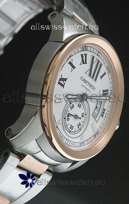 IMG_9086 Cartier Calibre de Rose Gold in White Dial 3
