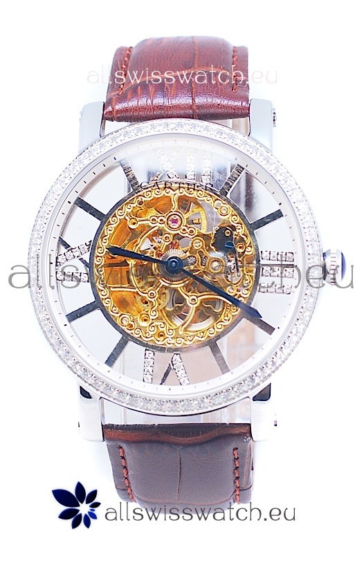 IMG_9086 Ronde De Cartier Skeleton in Diamond Bezel 3