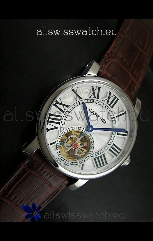 IMG_9086 Cartier Ronde de Tourbillon in Brown Strap 3
