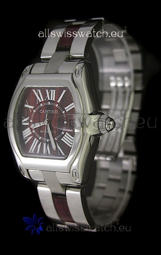 IMG_9086 Cartier Roadster in Red Wine Dial 3
