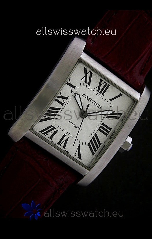 IMG_9086 Cartier Tank 100 in Brown Strap 3