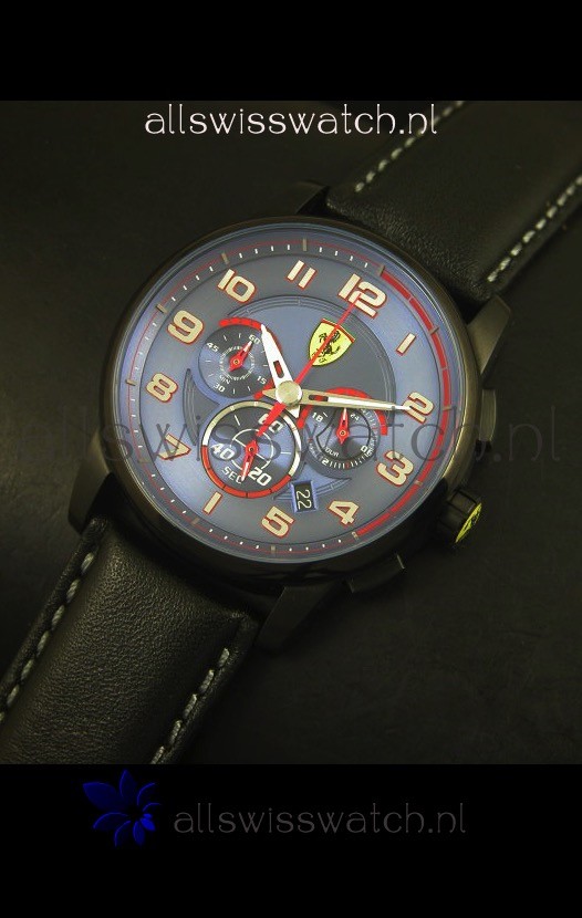 IMG_9086 Scuderia Ferrari Heritage Chronograph in Blue Dial Black Steel Case 3