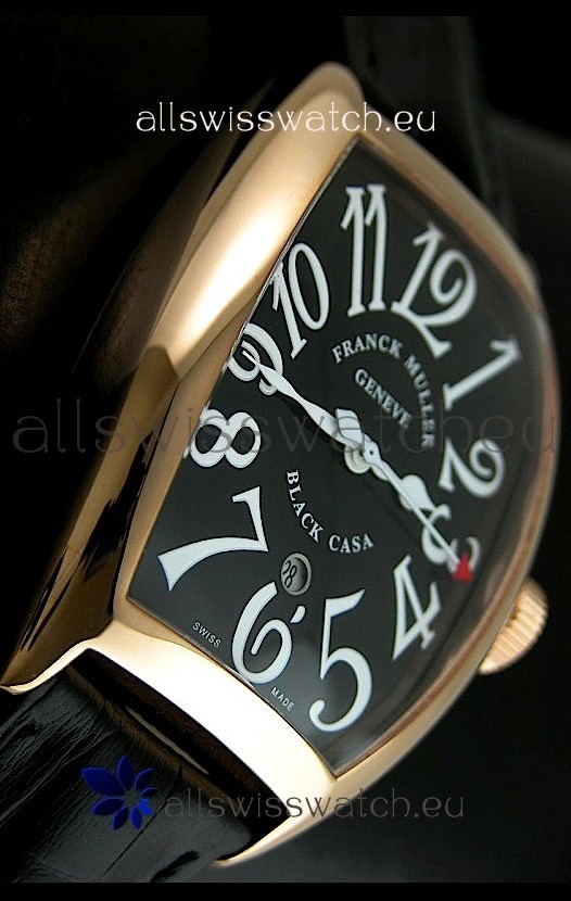 IMG_9086 Franck Muller Geneve Casablanca Rose Gold in Black Dial 3