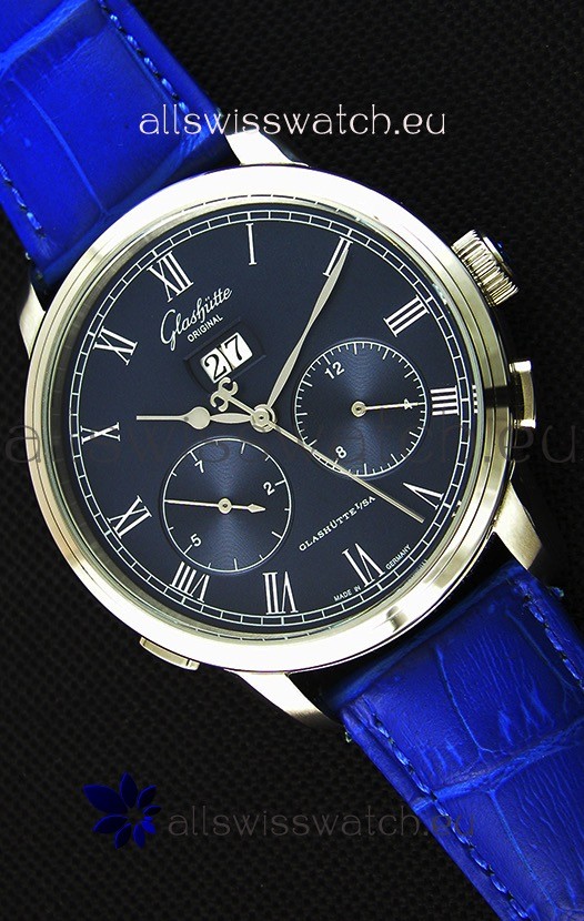 IMG_9086 Glashuette Dual Sub Dial in Blue Dial 3