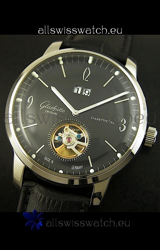 Glashuette Tourbillon in Black Dial 3