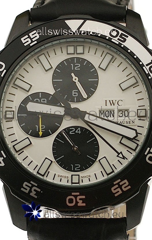 IMG_9086 IWC Aquatimer Chronograph PVD in White Dial 3