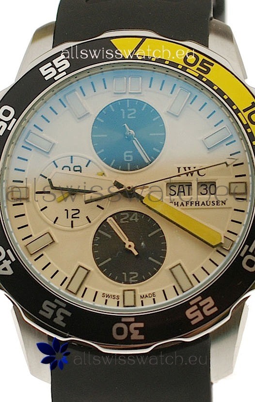 IMG_9086 IWC Aquatimer Chronograph PVD in Black/Yellow Bezel 3