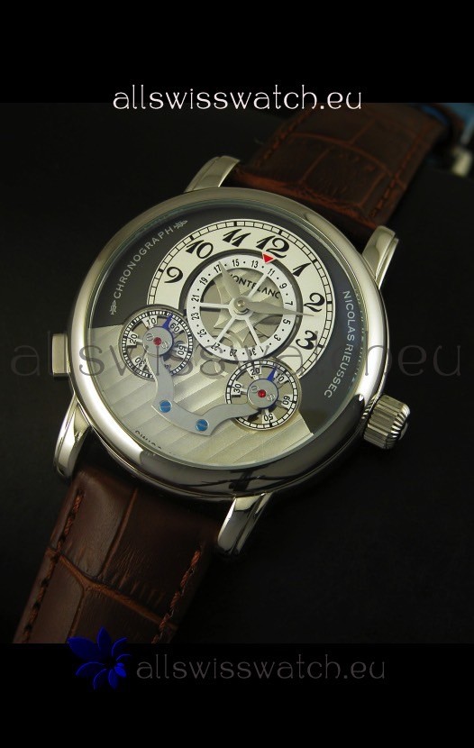 IMG_9086 Mont Blanc Nicolas Riessec Stainless Steel Case in Grey Dial 3