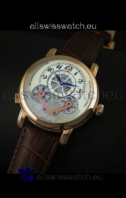 IMG_9086 Mont Blanc Nicolas Riessec Rose Gold Case in White Dial 3