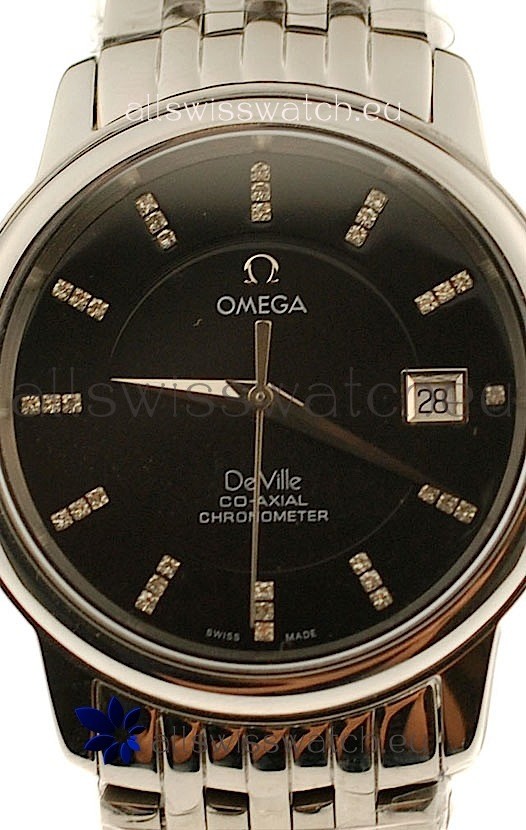 IMG_9086 Omega Co-Axial Deville Steel in Diamond Encrusted Stick Markers 3