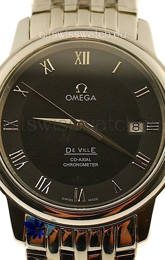Omega Co-Axial Deville Steel in Black Dial 3