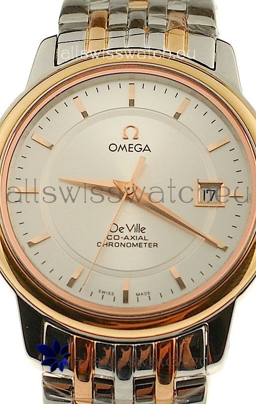 IMG_9086 Omega Co-Axial Deville Rose Gold in Rose Gold Stick Markers 3