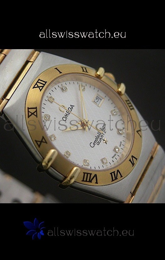 IMG_9086 Omega Constellation Quartz in Pink Gold Two ToneCasing 3