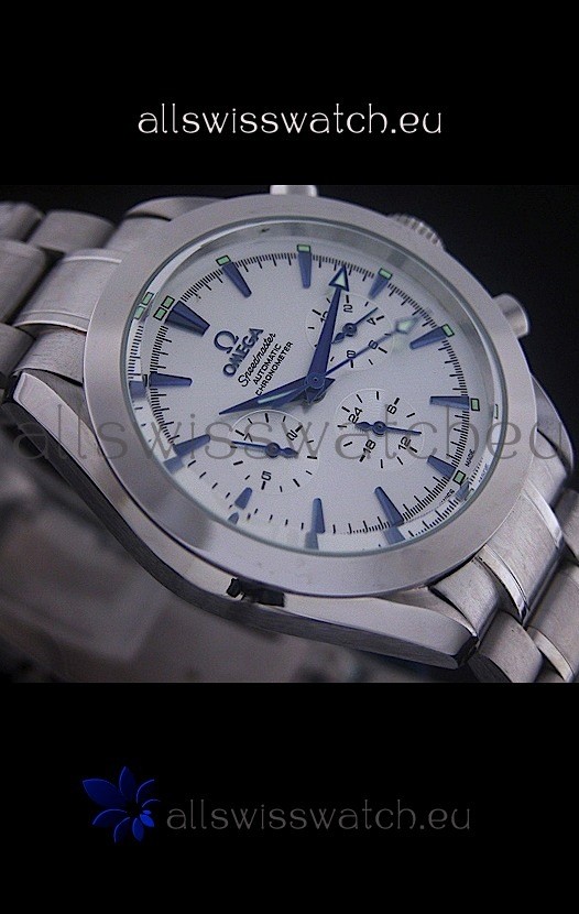 IMG_9086 Omega Speedmaster Automatic Chronometer in White Dial 3