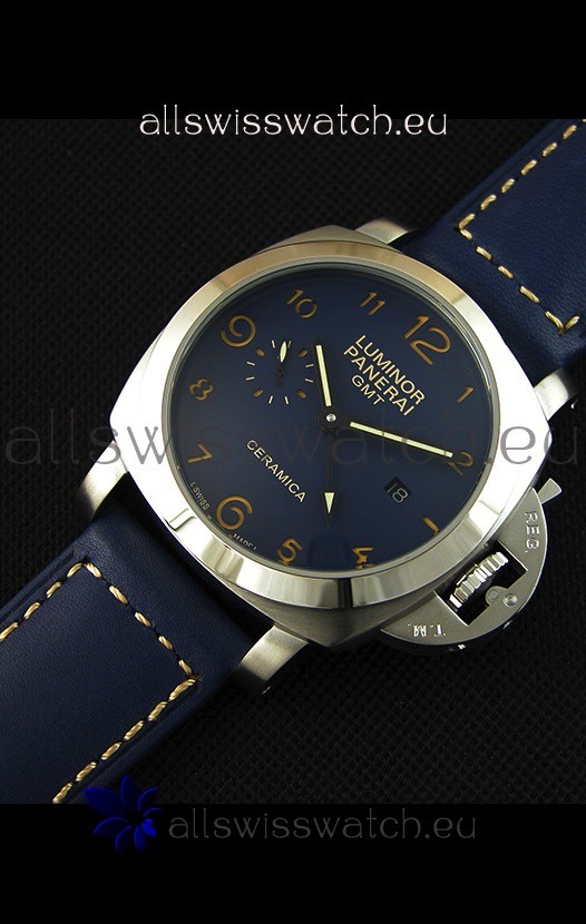 IMG_9086 Panerai Luminor Marina GMT Ceramica Stainless Steel 3