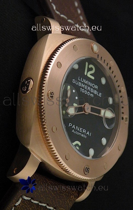 IMG_9086 Panerai Luminor Submersible 1000M Automatic Rose Gold in Black Dial 3