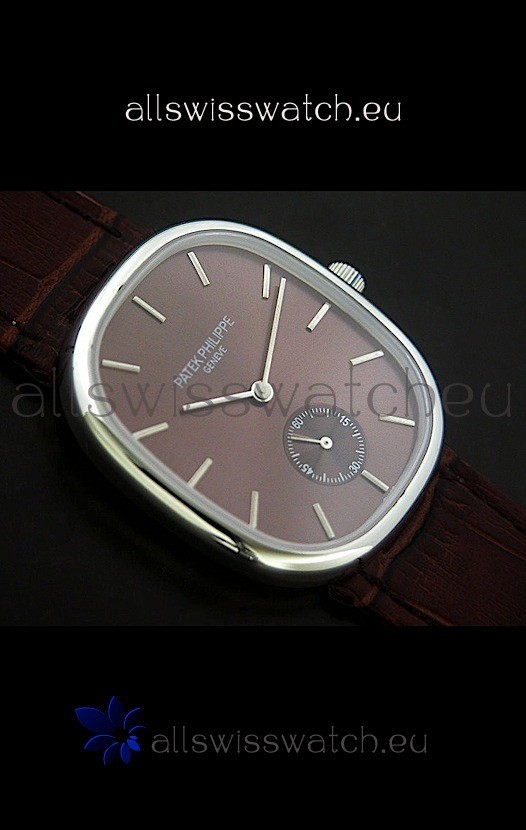 IMG_9086 Patek Philippe Mens Golden Elipse in Brown Dial 3