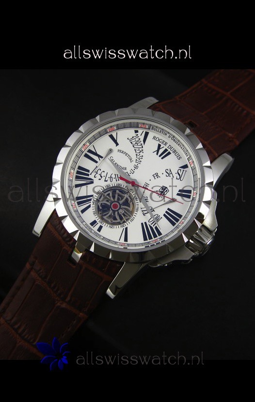 IMG_9086 Roger Dubuis Excalibur Calendar in White Dial 3