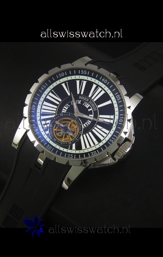 IMG_9086 Roger Dubuis Excalibur Tourbillon Movement - Black Dial 3