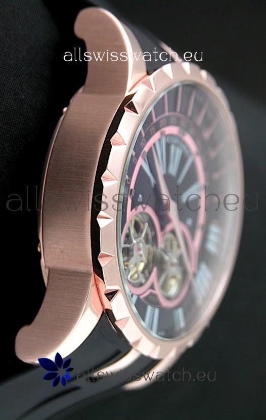 IMG_9086 Roger Dubuis Chronoexcel Automatic Rose Gold in Blue Dial 3