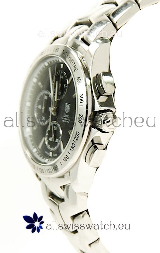 IMG_9086 Tag Heuer Link 200 Meters Quartz in Black Dial 3