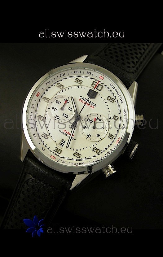 IMG_9086 Tag Heuer Carrera Calibre 36 Flyback White Dial - Quartz Movement 3