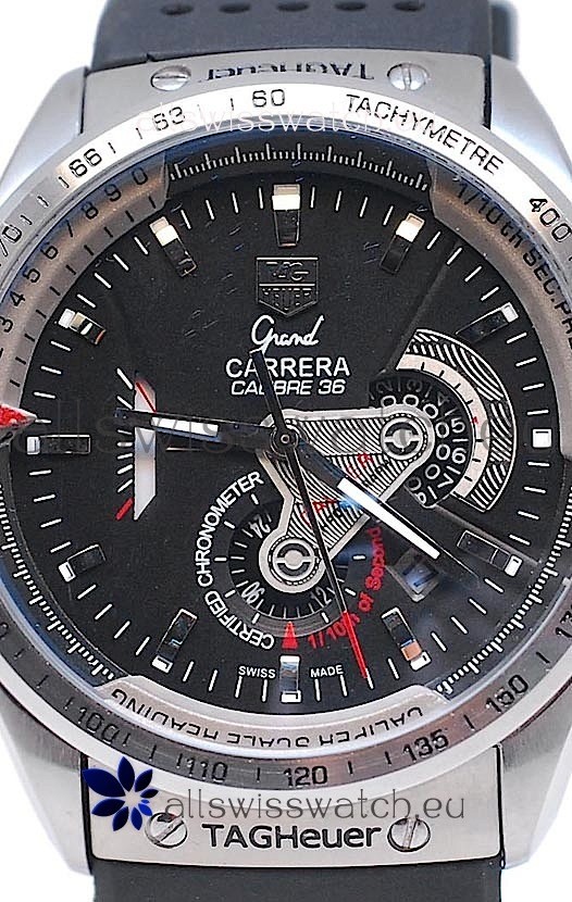 Tag Heuer Grand Carrera Calibre 36 Automatic in Black Dial 3