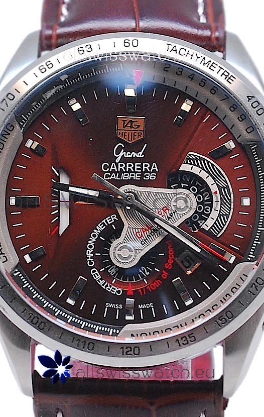 IMG_9086 Tag Heuer Grand Carrera Calibre 36 Automatic in Brown Face 3