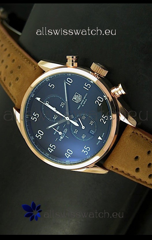 IMG_9086 Tag Heuer Carrera 1887 SpaceEX Edition Quartz in Pink Gold 3
