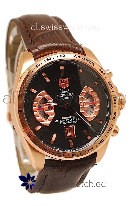 IMG_9086 Tag Heuer Grand Carrera Gold in Black Dial 3