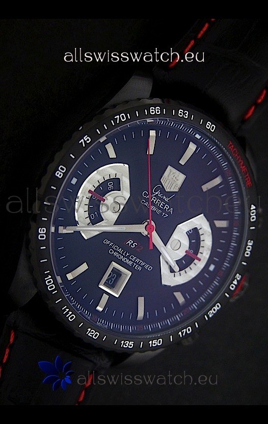 IMG_9086 Tag Heuer Grand Carrera Two Tone in black Dial 3