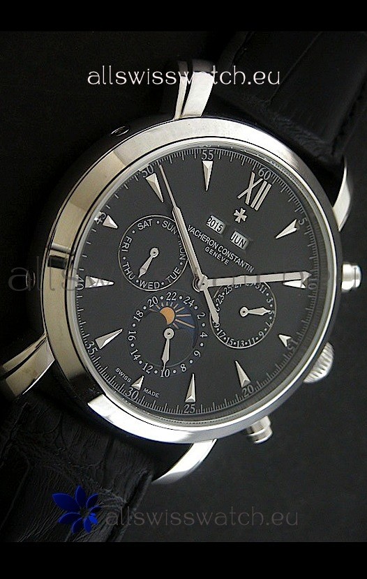 IMG_9086 Vacheron Constantin Perpetual Calendar in Black Dial 3