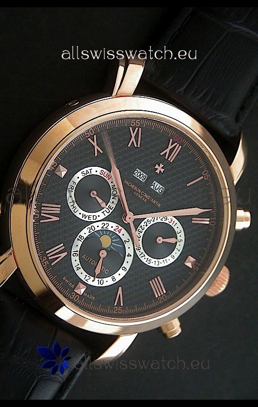 IMG_9086 Vacheron Constantin Perpetual Calendar in Black Dial 3