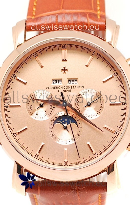 IMG_9086 Vacheron Constantin Malte Perpetual Chronograph in Brown Strap 3