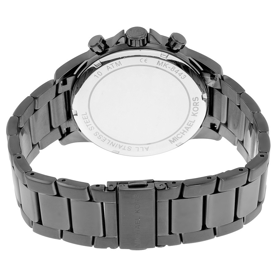 IMG_9086 Michael Kors MK8443 Gage Mens Quartz Gunmetal Ion-plated Stainless Steel 3