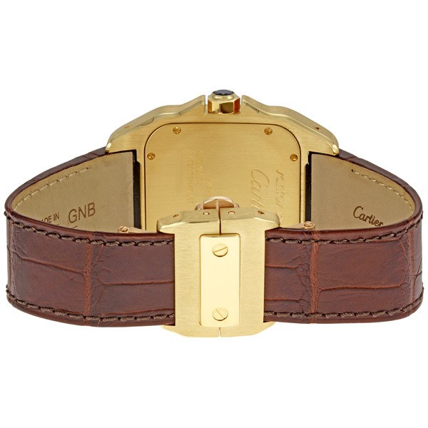 IMG_9086 Cartier W20071Y1 Santos de Cartier Mens Automatic 18kt Yellow Gold 3