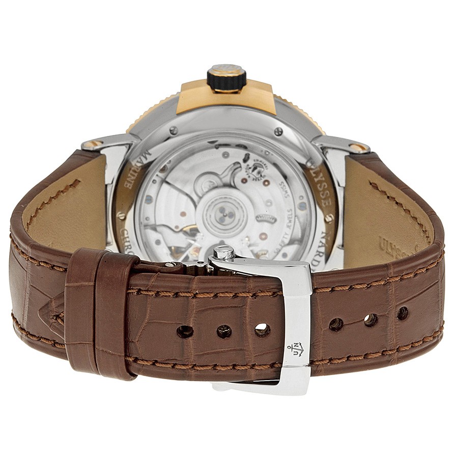 IMG_9086 Ulysse Nardin 1185-122-41 Marine Mens Automatic 18kt Rose Gold 3