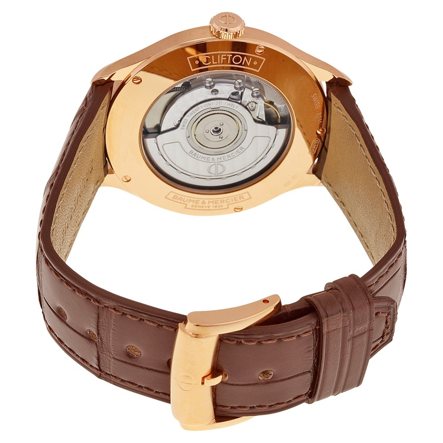 IMG_9086 Baume et Mercier 10059 Clifton Mens Automatic 18 Carat Rose Gold 3
