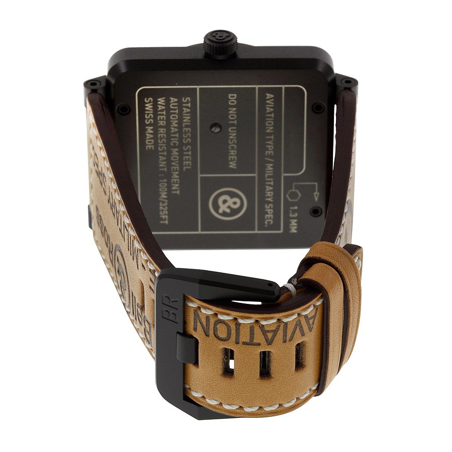 Bell & Ross BR0192-BL-HERITAGE Aviation Mens Automatic Black Ion-plated Stainless Steel 3