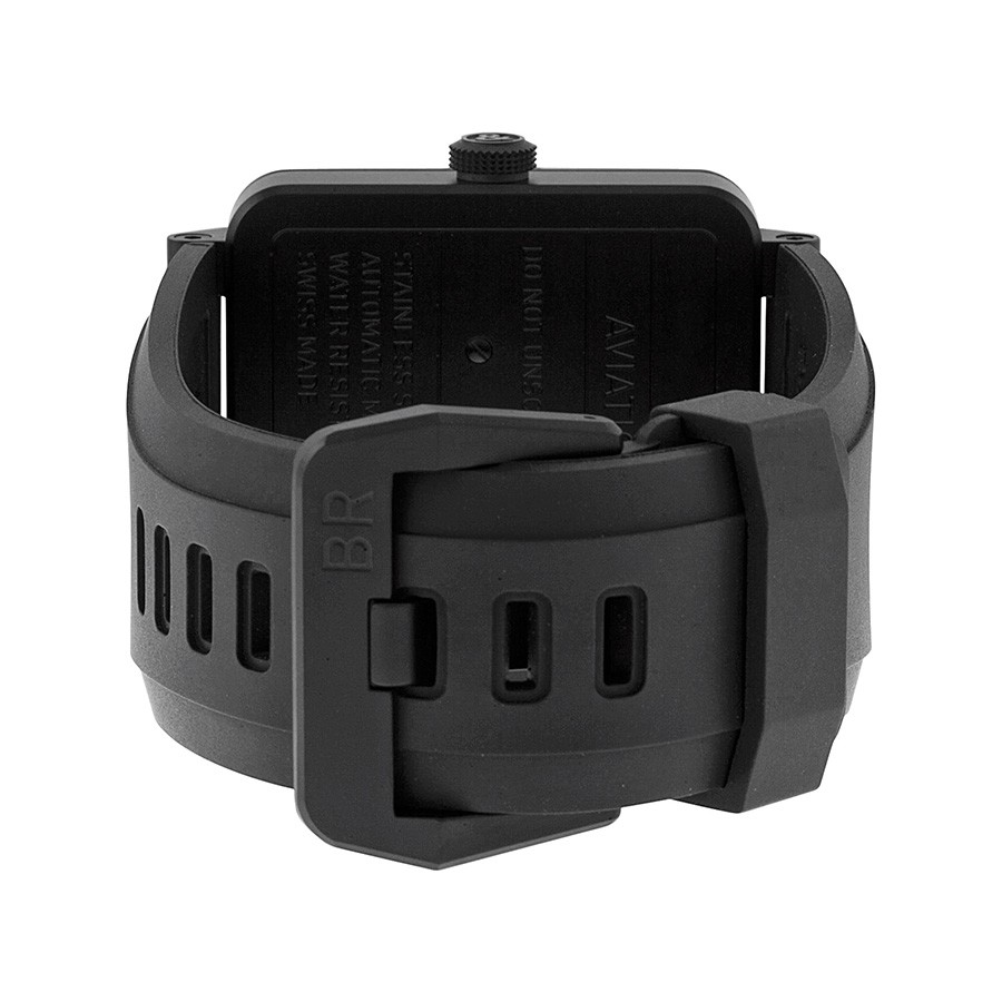 IMG_9086 Bell & Ross BR0351-GMT-CA Aviation Mens Automatic Black PVD Stainless Steel 3
