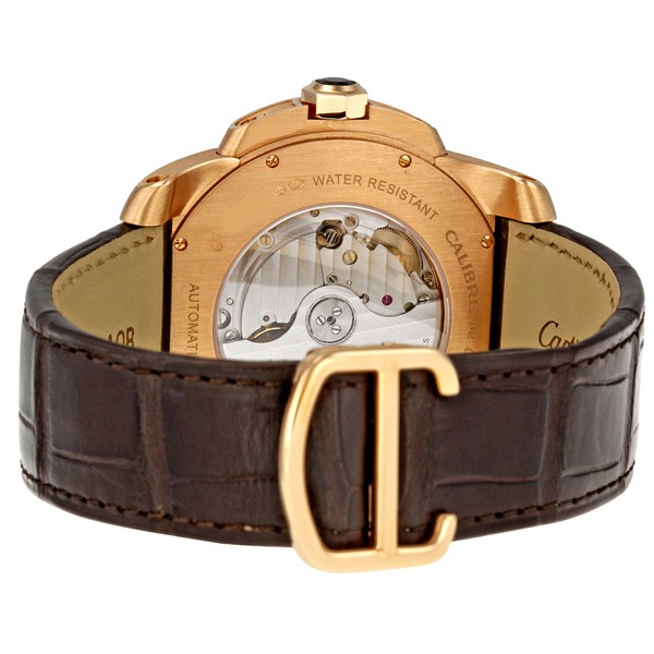IMG_9086 Cartier W7100009 Calibre de Cartier Mens Hand Wind 18kt Pink Gold 3
