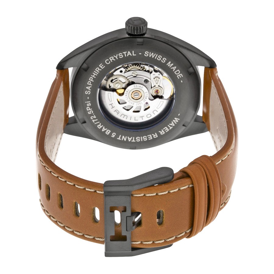 IMG_9086 Hamilton H72585535 Khaki Field Mens Automatic Black PVD Stainless Steel 3