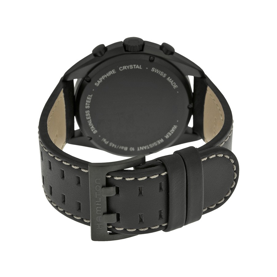IMG_9086 Hamilton H76582733 Khaki Mens Quartz Black PVD Stainless Steel 3