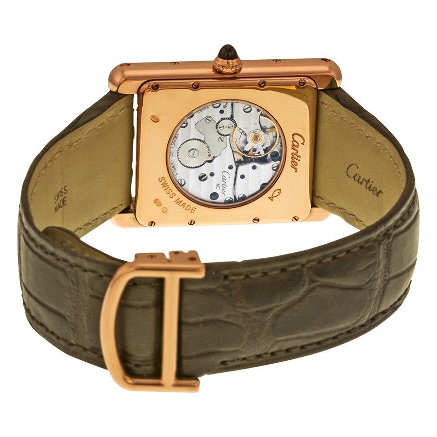 IMG_9086 Cartier W1560003 Tank Mens Hand Wind 18k Rose Gold 3