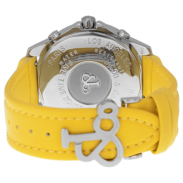 IMG_9086 Jacob Co. JC117DA Five Time Zone Mens Quartz Stainless Steel 3