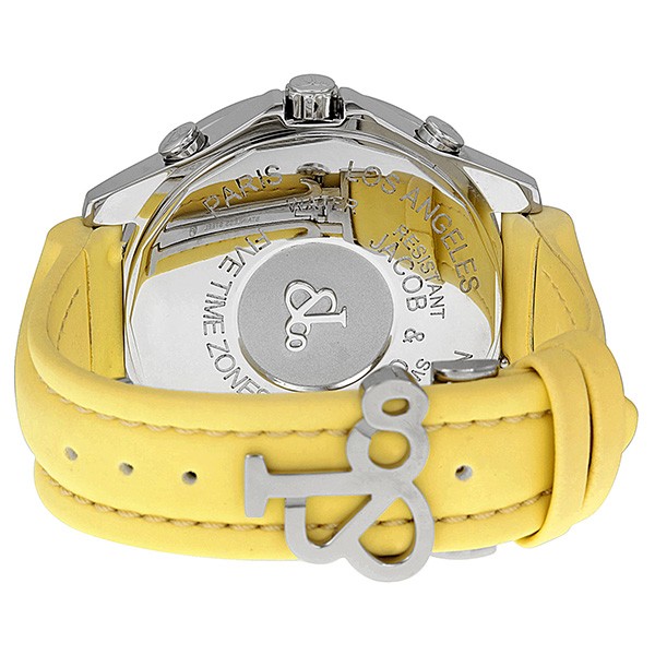 IMG_9086 Jacob Co. JC124 Five Time Zone Mens Quartz Stainless Steel 3